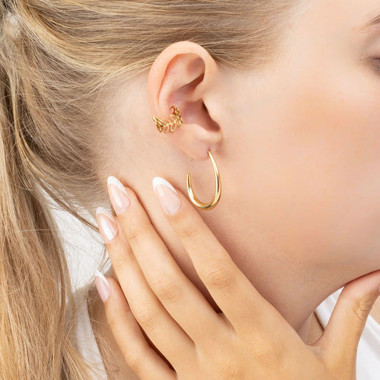 Ear Cuff Folhas Vazadas