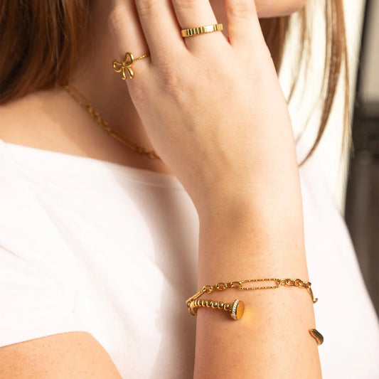 Pulseira Rígida Prego de Bolinhas