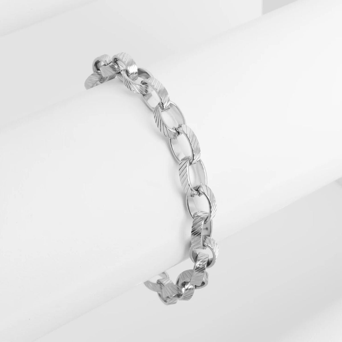 Pulseira Elos Ovais Estriados