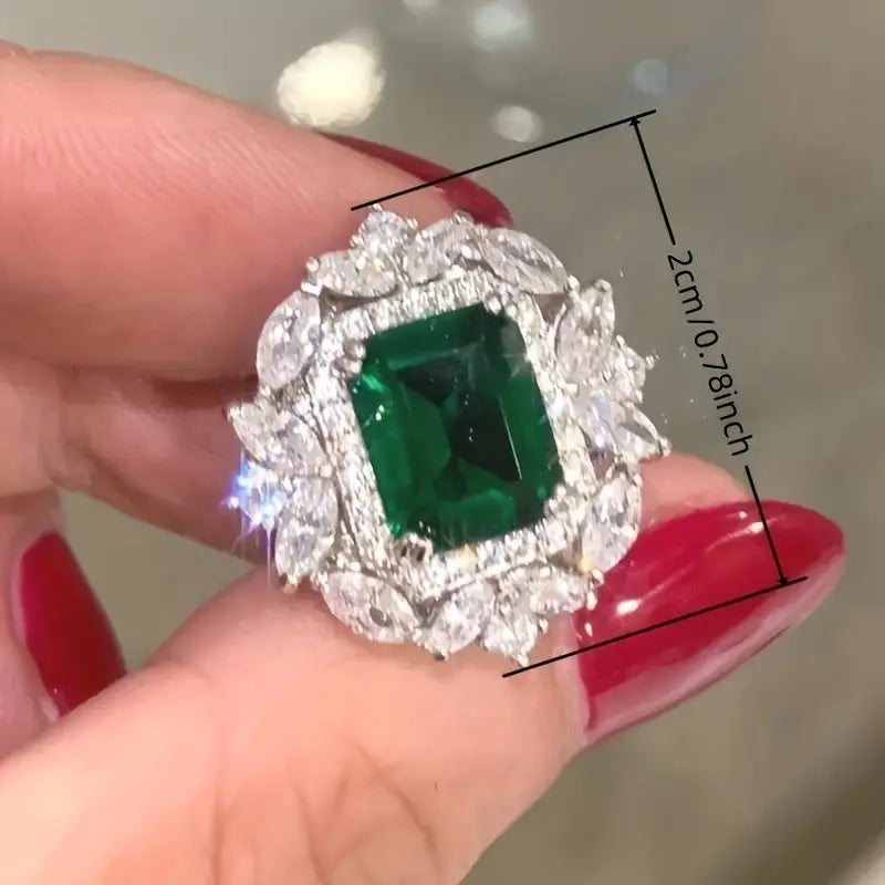 Brincos Rectângulo Verde com Moldura de Navetes