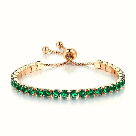Pulseira Riviera Verde com Bolinha de Correr