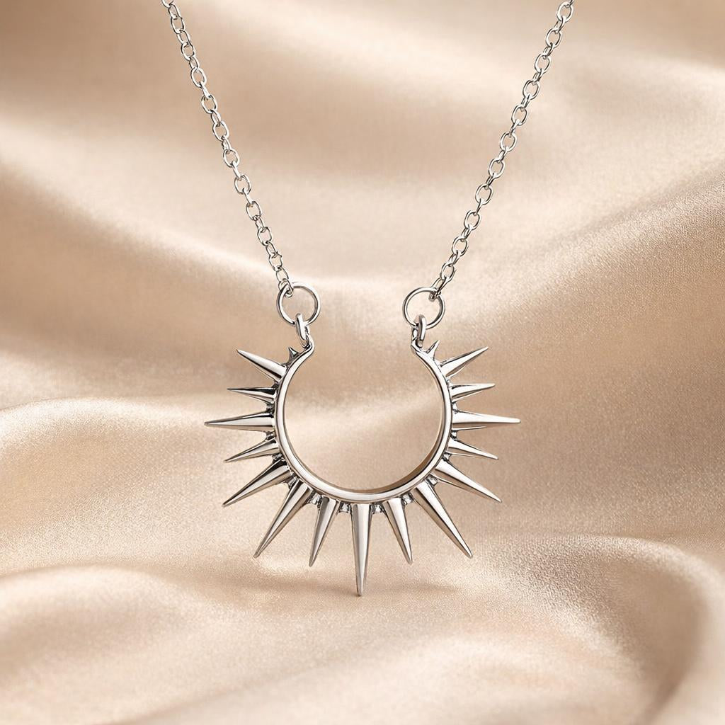 Colar Sol Aberto de Raios Pontiagudos