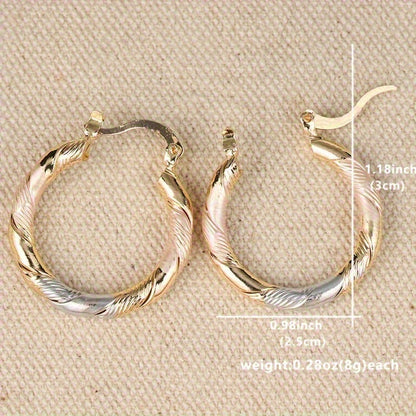 Argolas Torcidas em Três Tons
