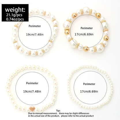 Conjunto Quatro Pulseiras de Pérolas
