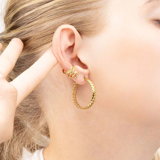 Ear Cuff Serpente Ondulada