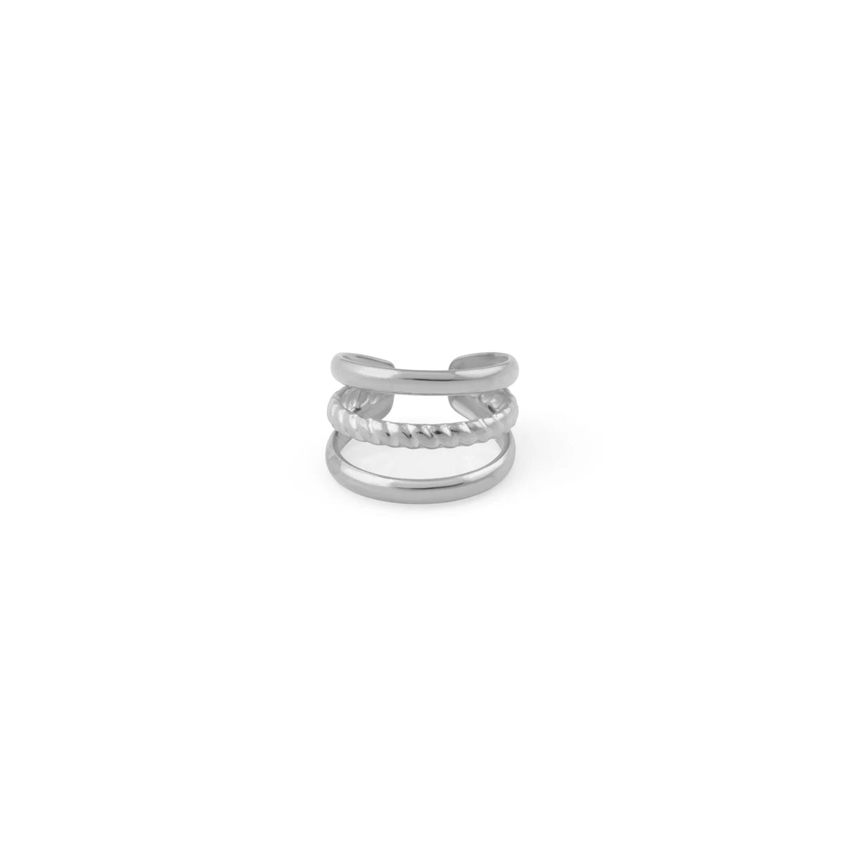 Ear Cuff Triplo com Linha Torcida