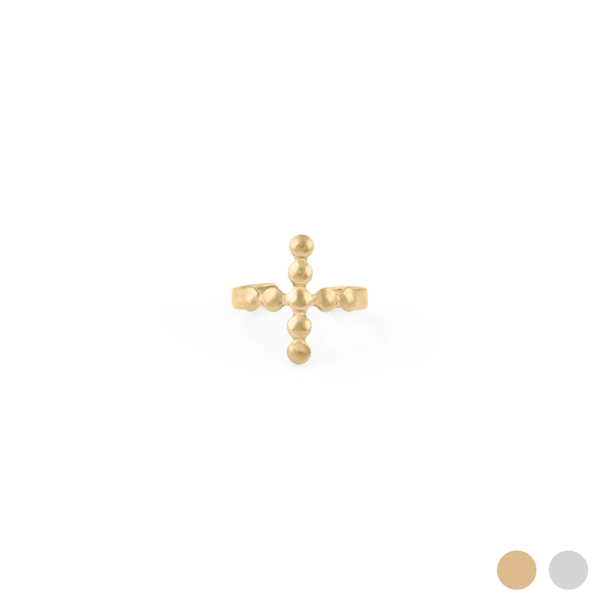 Ear Cuff Cruz de Bolinhas
