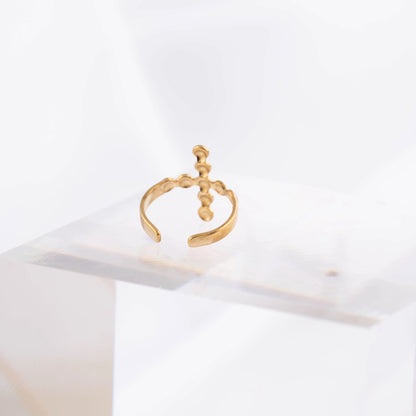 Ear Cuff Cruz de Bolinhas