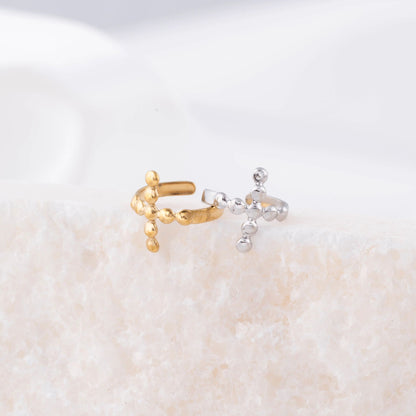 Ear Cuff Cruz de Bolinhas