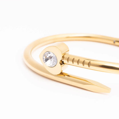Pulseira Rígida Prego com Coração