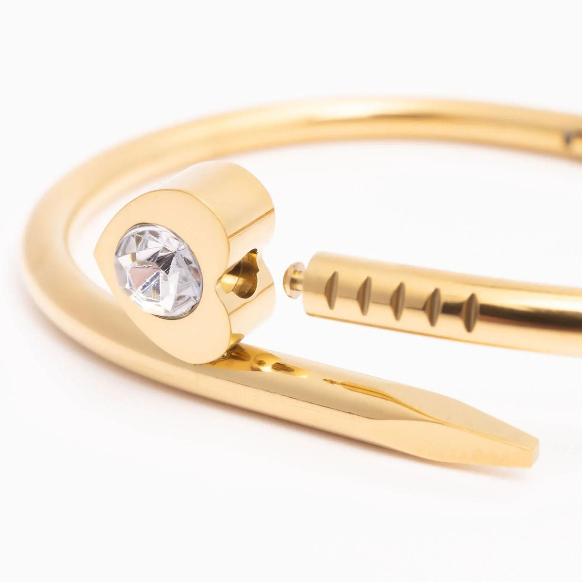 Pulseira Rígida Prego com Coração
