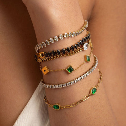 Pulseira Losangos Verdes