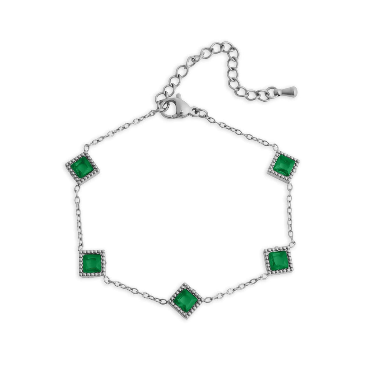 Pulseira Losangos Verdes