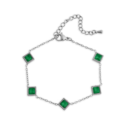 Pulseira Losangos Verdes