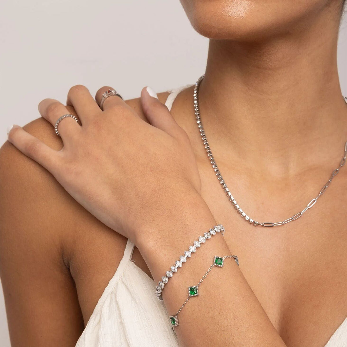 Pulseira Losangos Verdes