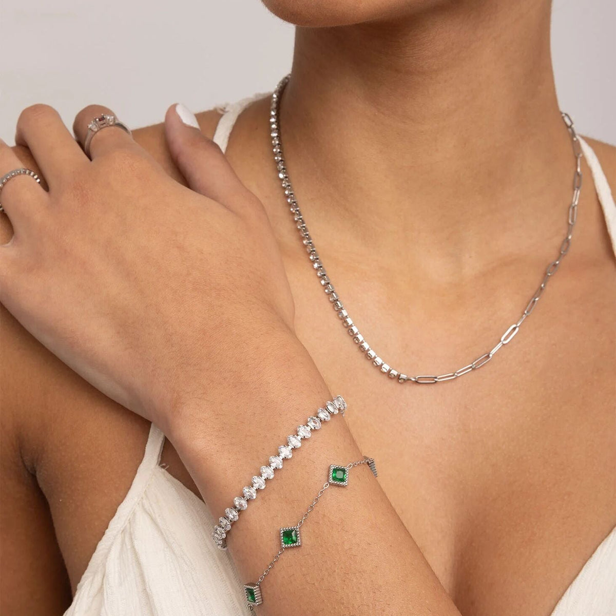Pulseira Losangos Verdes