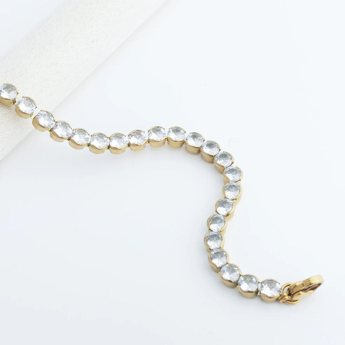 Pulseira Riviera Pedras em Aro