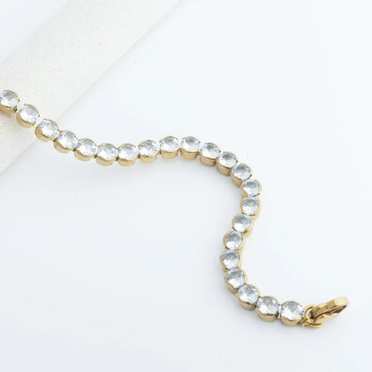 Pulseira Riviera Pedras em Aro