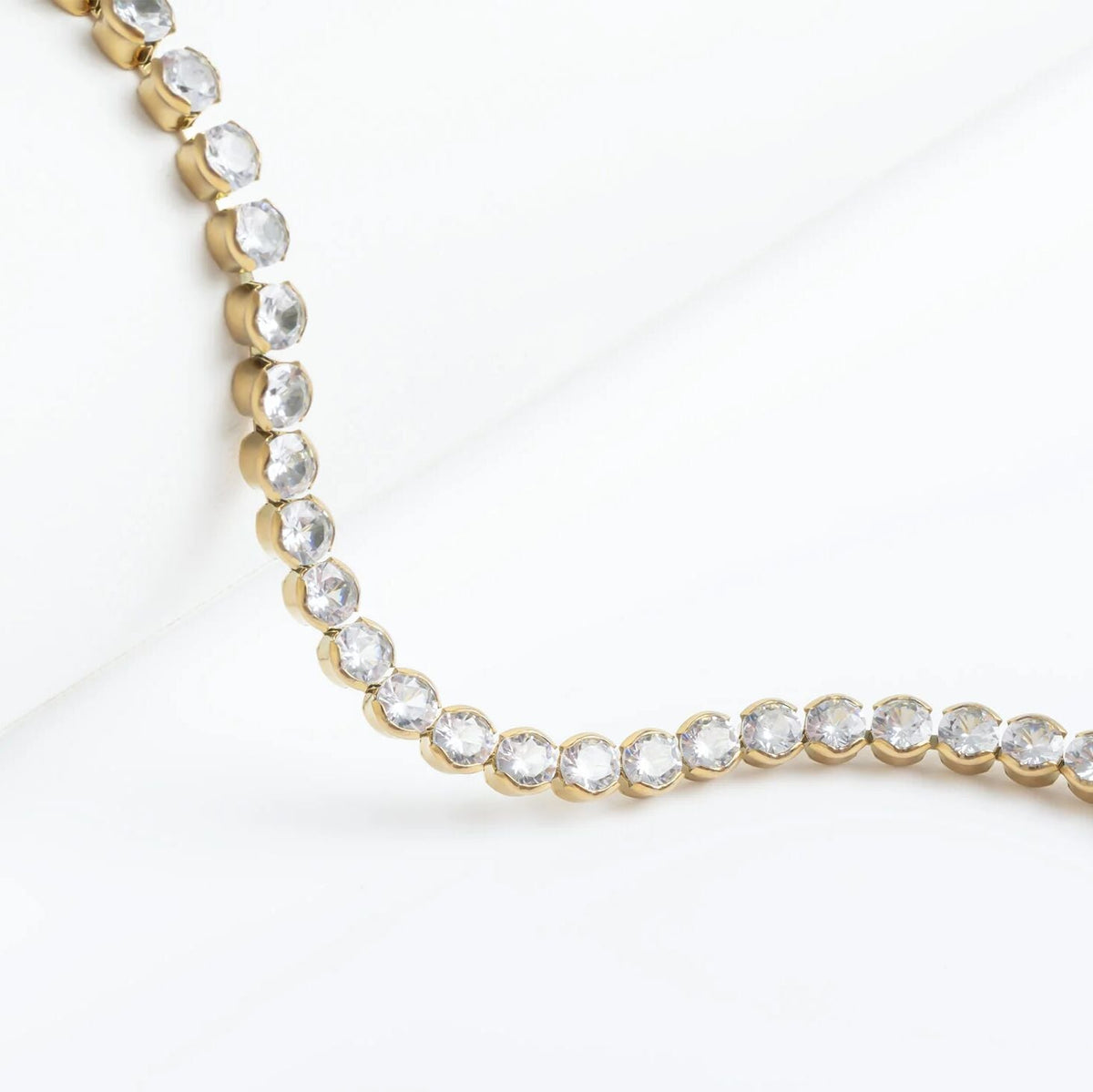 Pulseira Riviera Pedras em Aro
