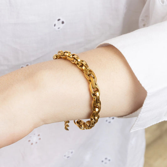 Pulseira Elos Ovais Duplos
