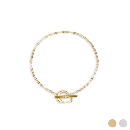 Pulseira Barra e Argola Irregular