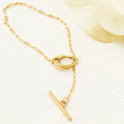 Pulseira Barra e Argola Irregular