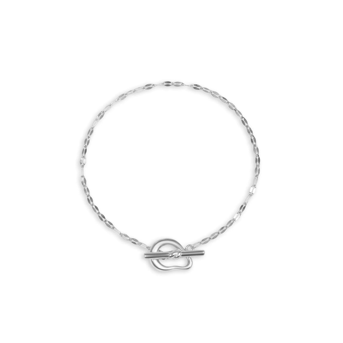 Pulseira Barra e Argola Irregular