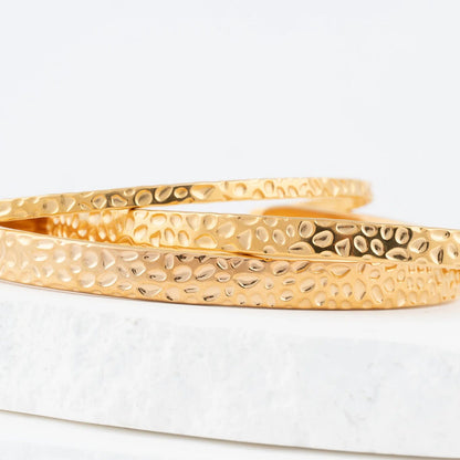 Pulseira Rígida Aberta Martelada