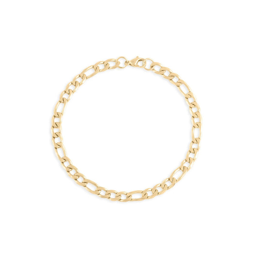 Pulseira Figaro Quatro Larguras