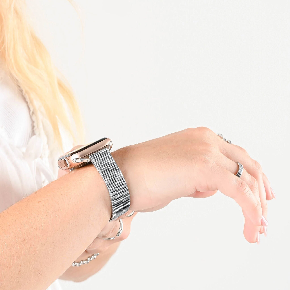Bracelete Malha Milanesa Fina para Smartwatch