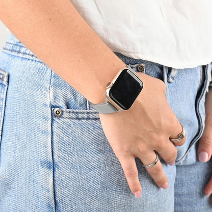 Bracelete Malha Milanesa Fina para Smartwatch