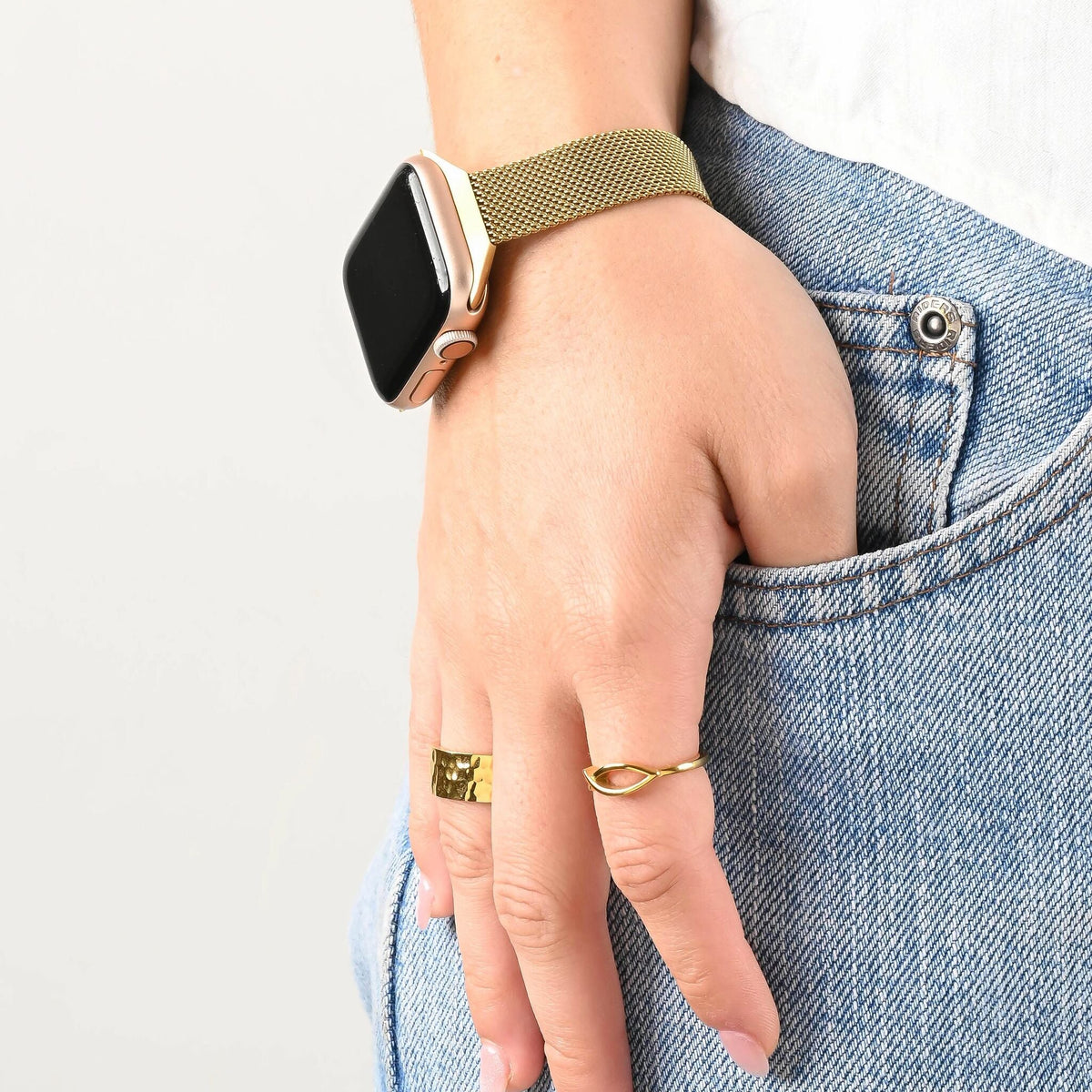 Bracelete Malha Milanesa Fina para Smartwatch