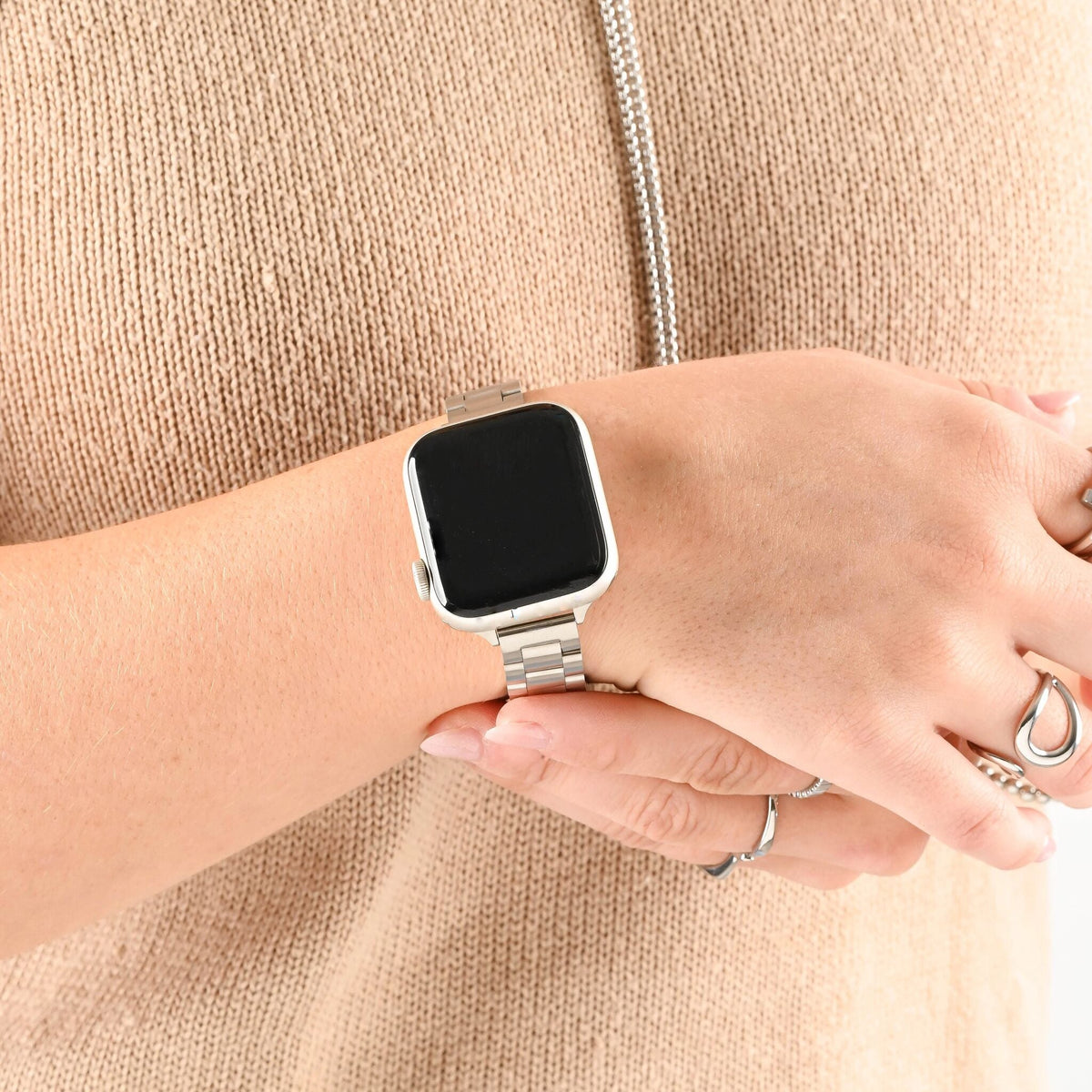 Bracelete Elos Arredondados para Smartwatch