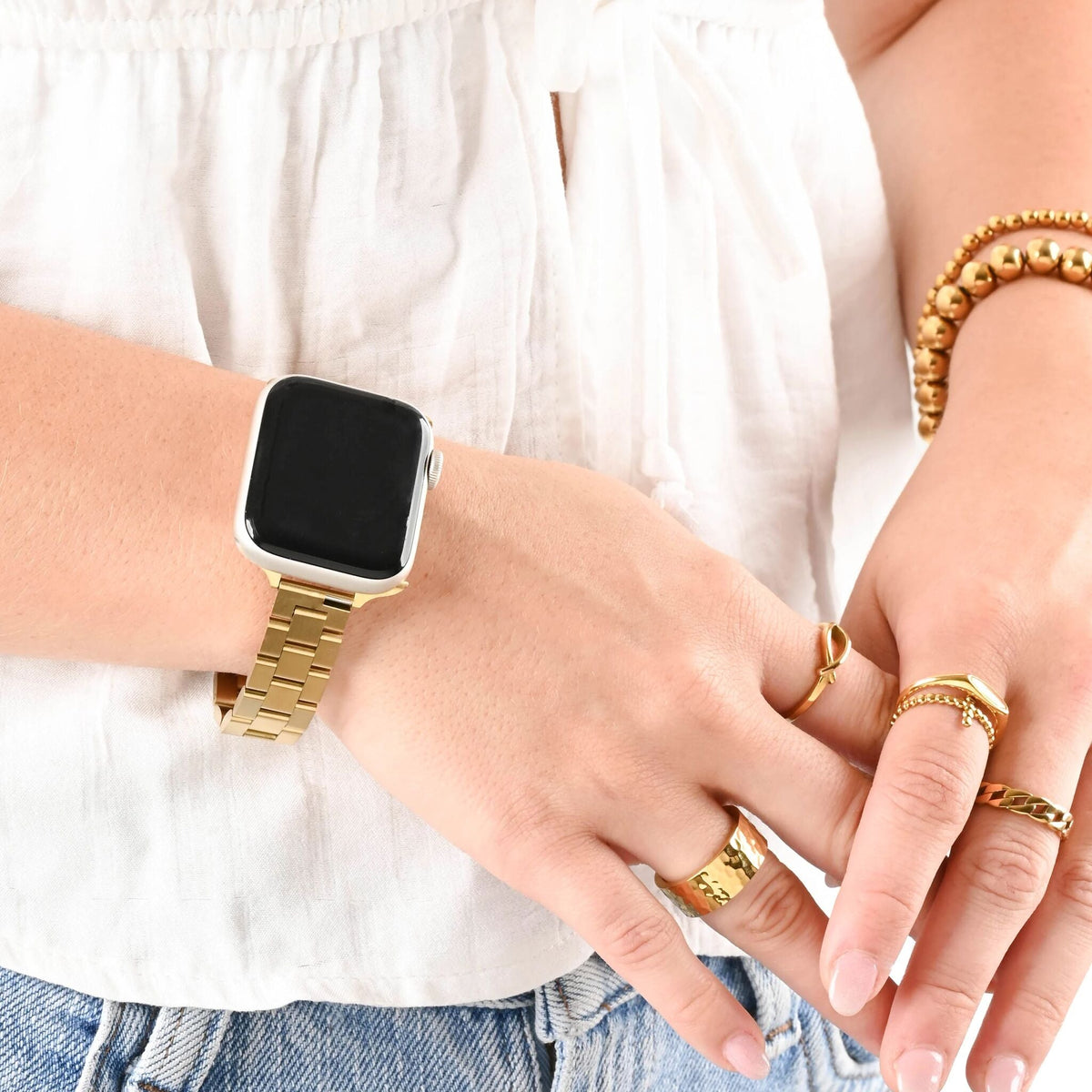Bracelete Elos Arredondados para Smartwatch