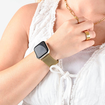 Bracelete Malha Milanesa Grossa para Smartwatch
