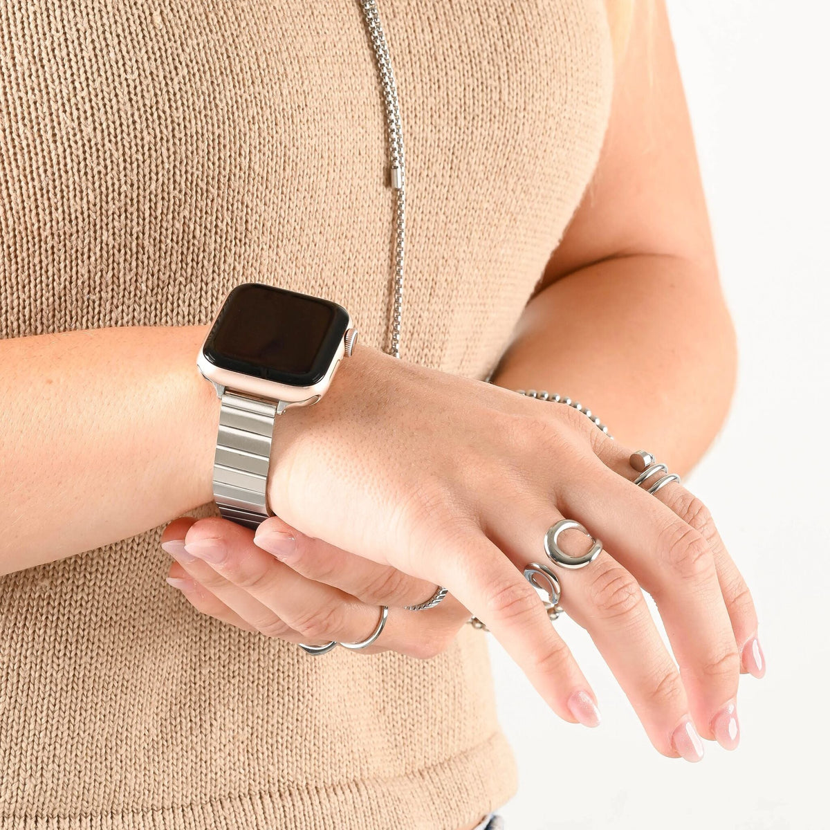 Bracelete Placas Lisas para Smartwatch