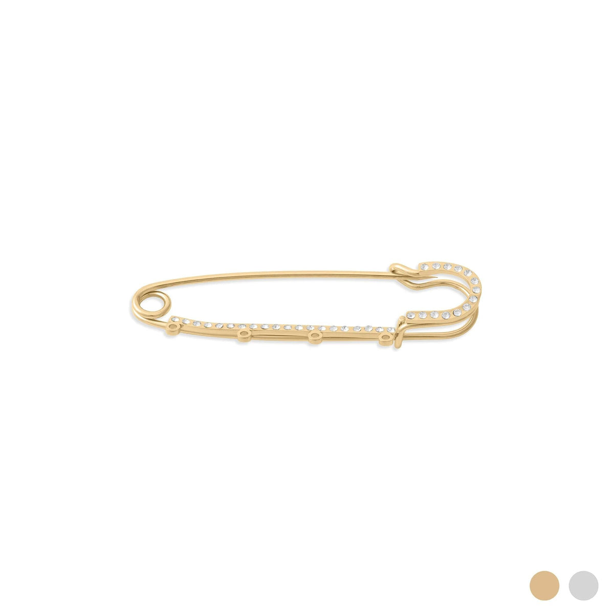 Broche Alfinete com Pedrinhas