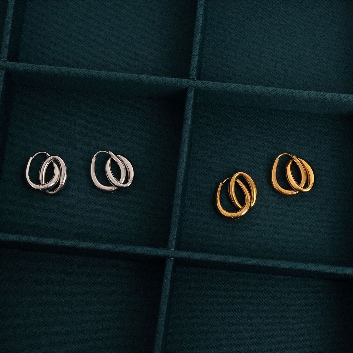Argolas com Oval Pendente