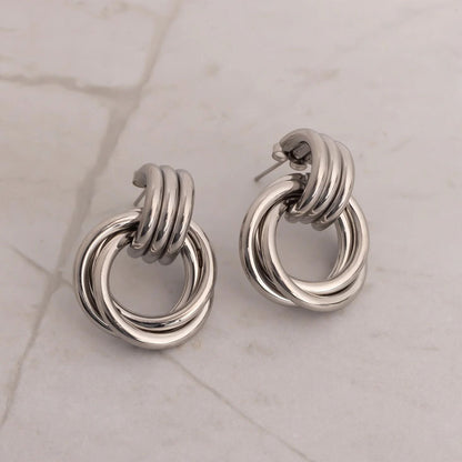 Brincos Canelados com Dois Aros