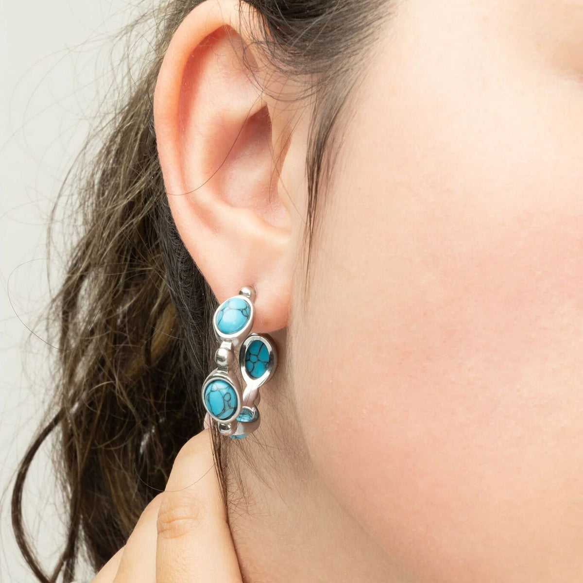 Argolas Azul-Turquesa
