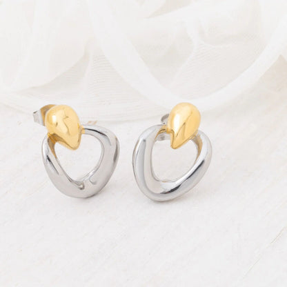 Brincos Gota com Elo Irregular