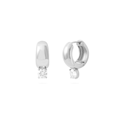 Argolas com Pedra Pendente