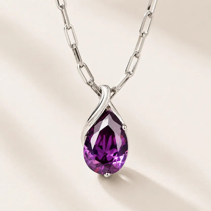 Colar Gota Roxa