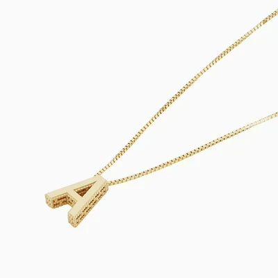Colar Letra em Prateado ou Dourado