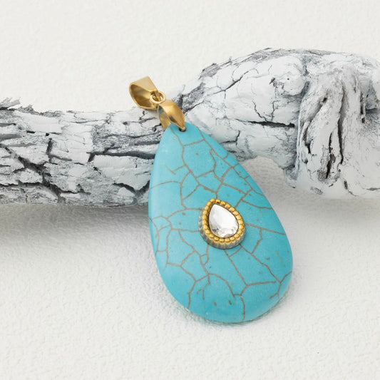 Pendente Gota Azul-Turquesa