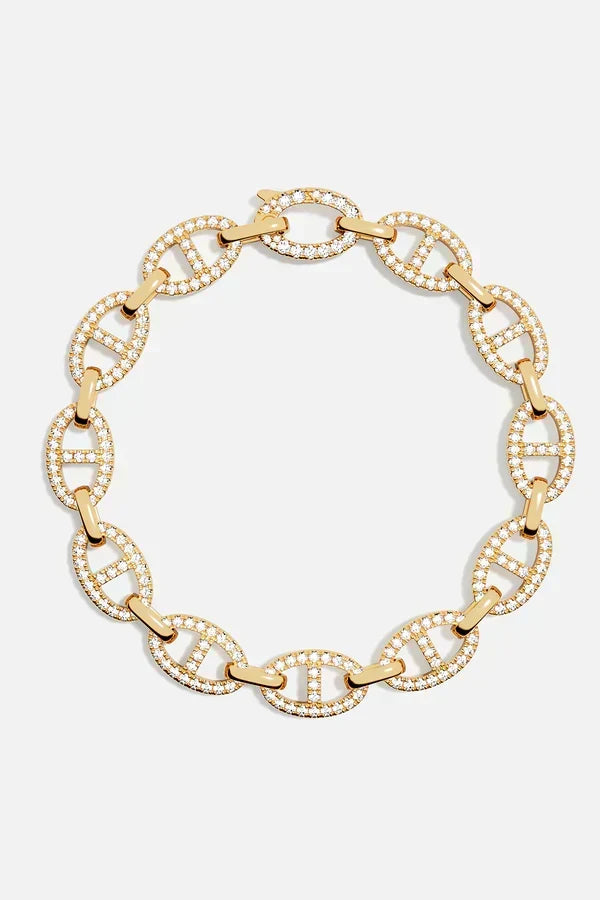 Pulseira Malha Marinheira com Pedrinhas