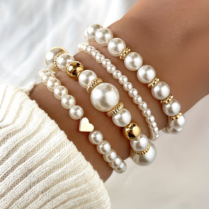 Conjunto Quatro Pulseiras de Pérolas