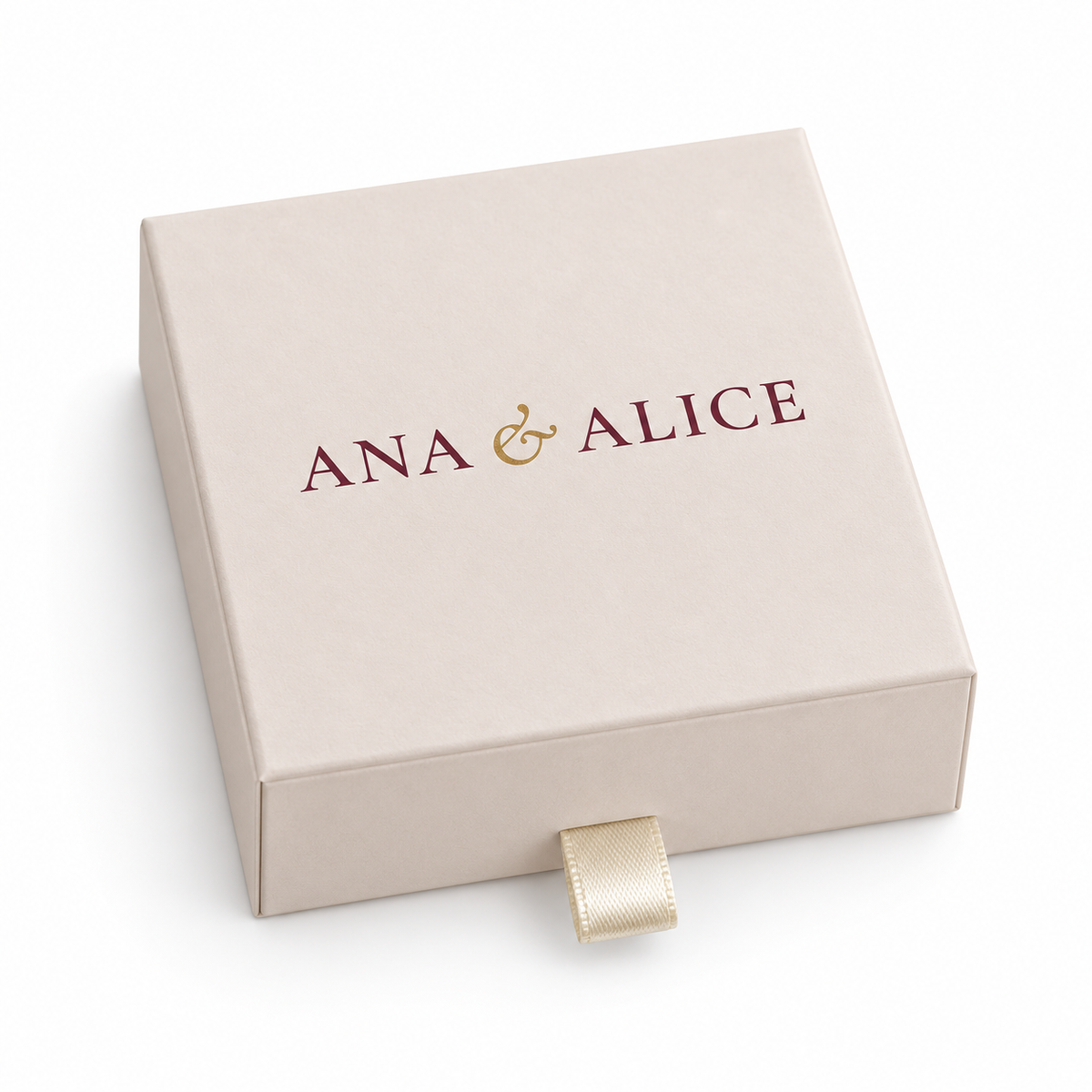 Caixa de jóias bege Ana & Alice
