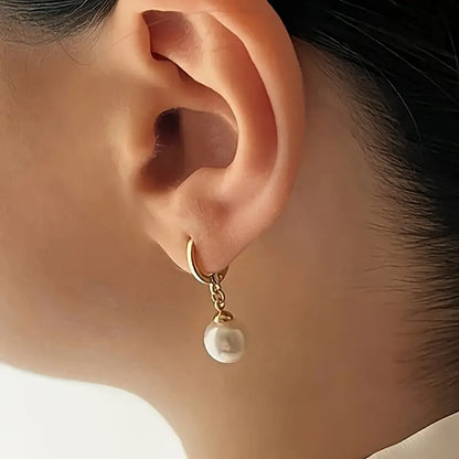 Conjunto Colar e Argolas com Pérola