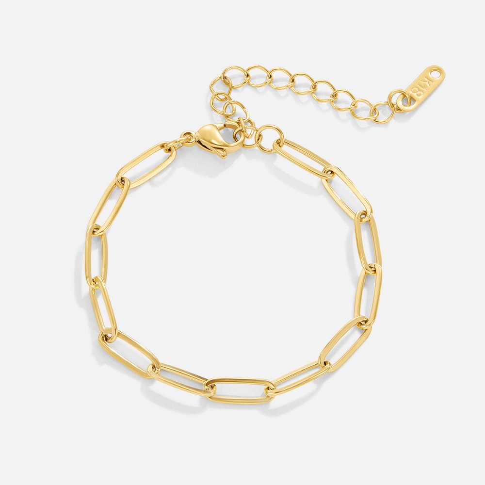 Pulseira Clipe Dourada com Extensor